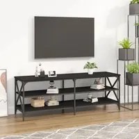 Mobile Porta TV Nero 140x40x50 cm in Legno Multistrato 826724