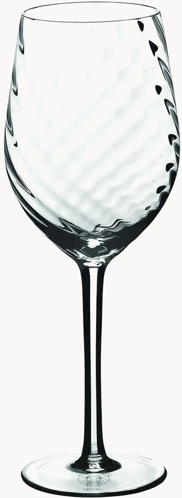 Set di 6 bicchieri da vino bianco in cristallo Sten