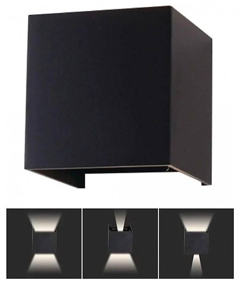 Applique LED da esterno LED/11W/230V 4000K IP65 nero