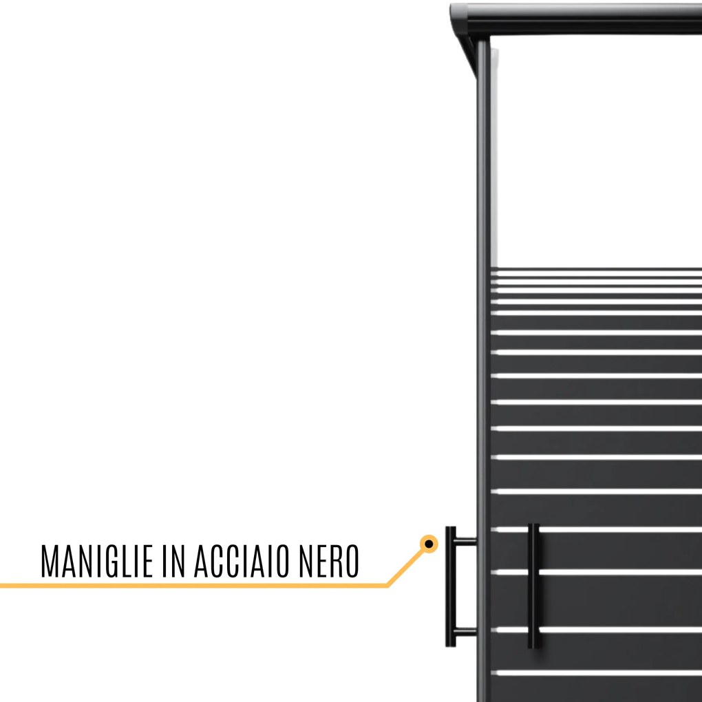 Box doccia angolare 2 Lati 70x90cm nero cristallo scorrevole serigrafato  6mm