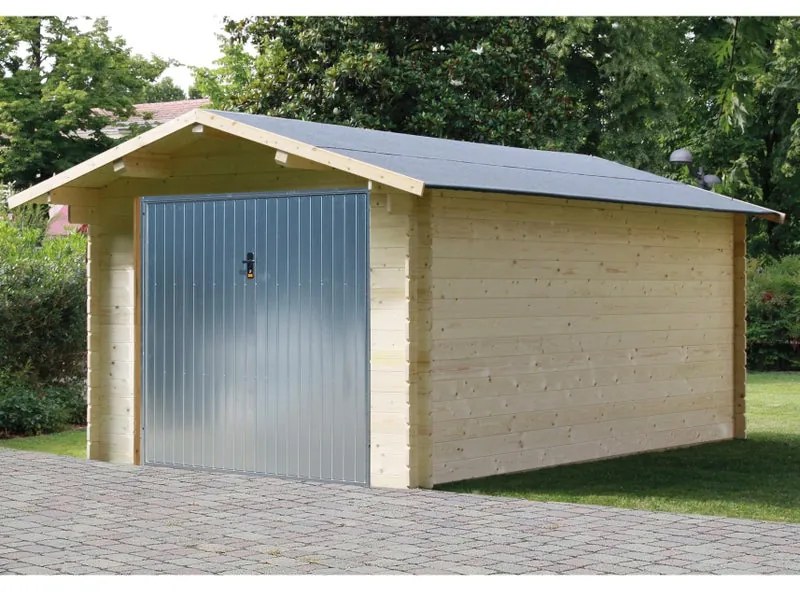 Garage in legno Menta , con porta Basculante 13.94 m², Sp 28 mm