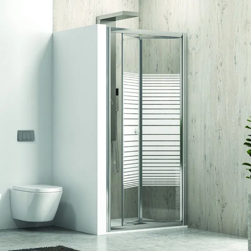 Porta nicchia a libro 70cm vetro serigrafato altezza 180cm KM4000S - KAMALU