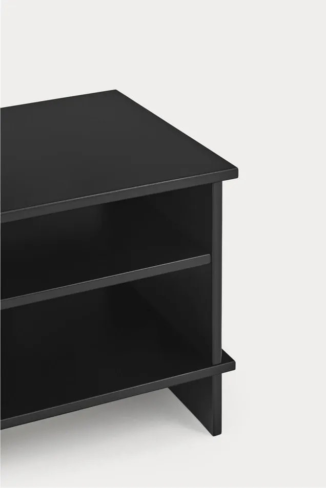 Comodino nero con ripiani Inari – Teulat