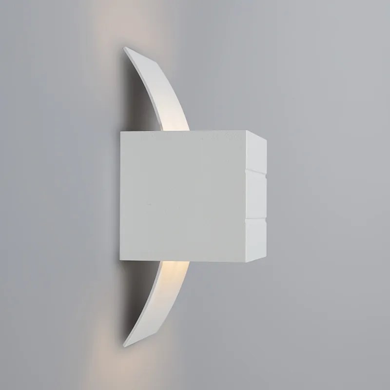 Set di 2 lampade da parete moderne bianche - Amy