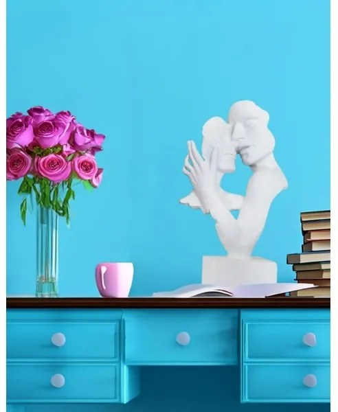 Decorazione da tavolo in resina, 29x9x17 cm, bianca