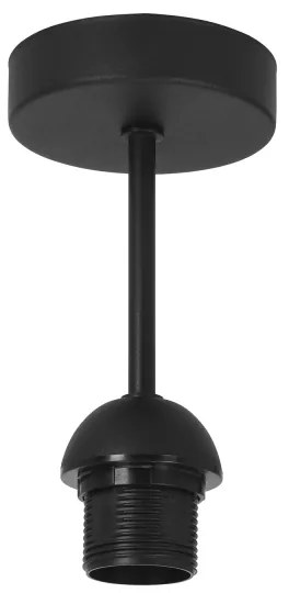 Plafoniera BORHO 1xE27/60W/230V nero/iuta