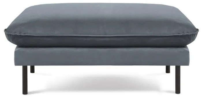 Pouf in velluto grigio, 100 x 80 cm Vienna - Cosmopolitan Design