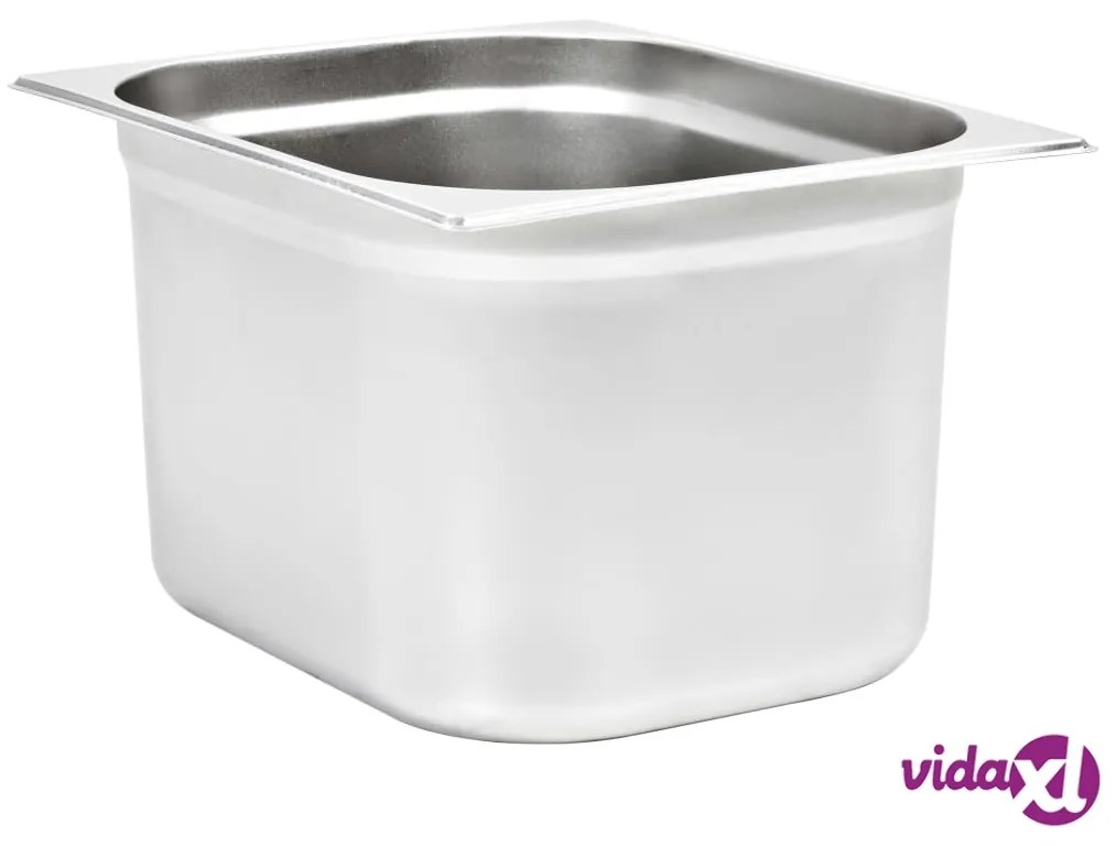 vidaXL Contenitori Gastronorm 2 pz GN 1/2 200 mm in Acciaio Inox