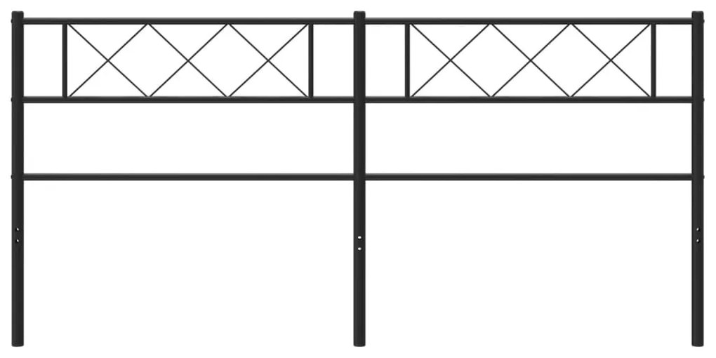 Testiera in Metallo Nero 200 cm