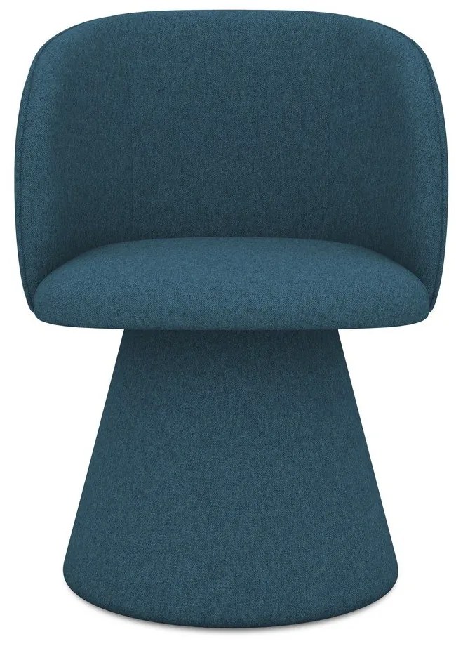 Sedia da pranzo blu in imbottito Maia – Makamii