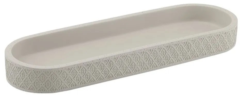 Ciotola in cemento beige, lunghezza 30 cm Afrodite - Sapho