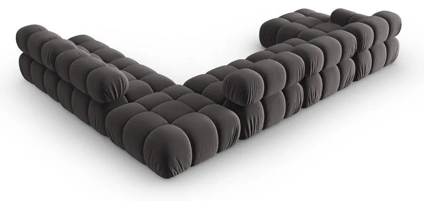 Divano in velluto grigio scuro 379 cm Bellis - Micadoni Home