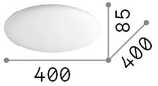 Plafoniera Moderna Level Metallo Bianco Led 22,5W 3000K Luce Calda