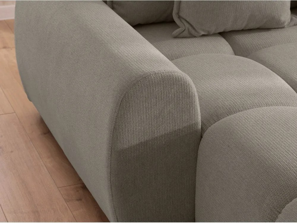 Divano angolare grigio tortora (con penisola a sinistra/con chaise lounge) Albane – Ropez