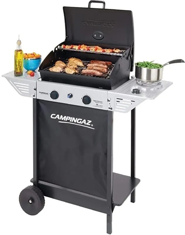 Campingaz - Barbecue a gas e a roccia lavica xpert 100ls carrello + coperchio