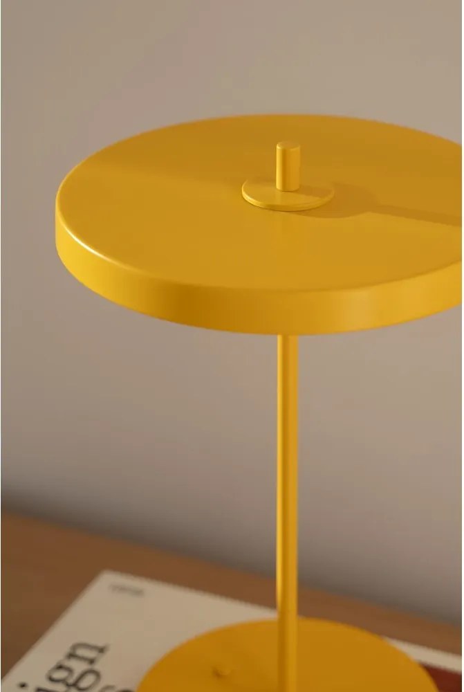 Lampada da tavolo LED gialla in metallo con paralume in metallo (altezza totale 31 cm) Asteria Move – UMAGE