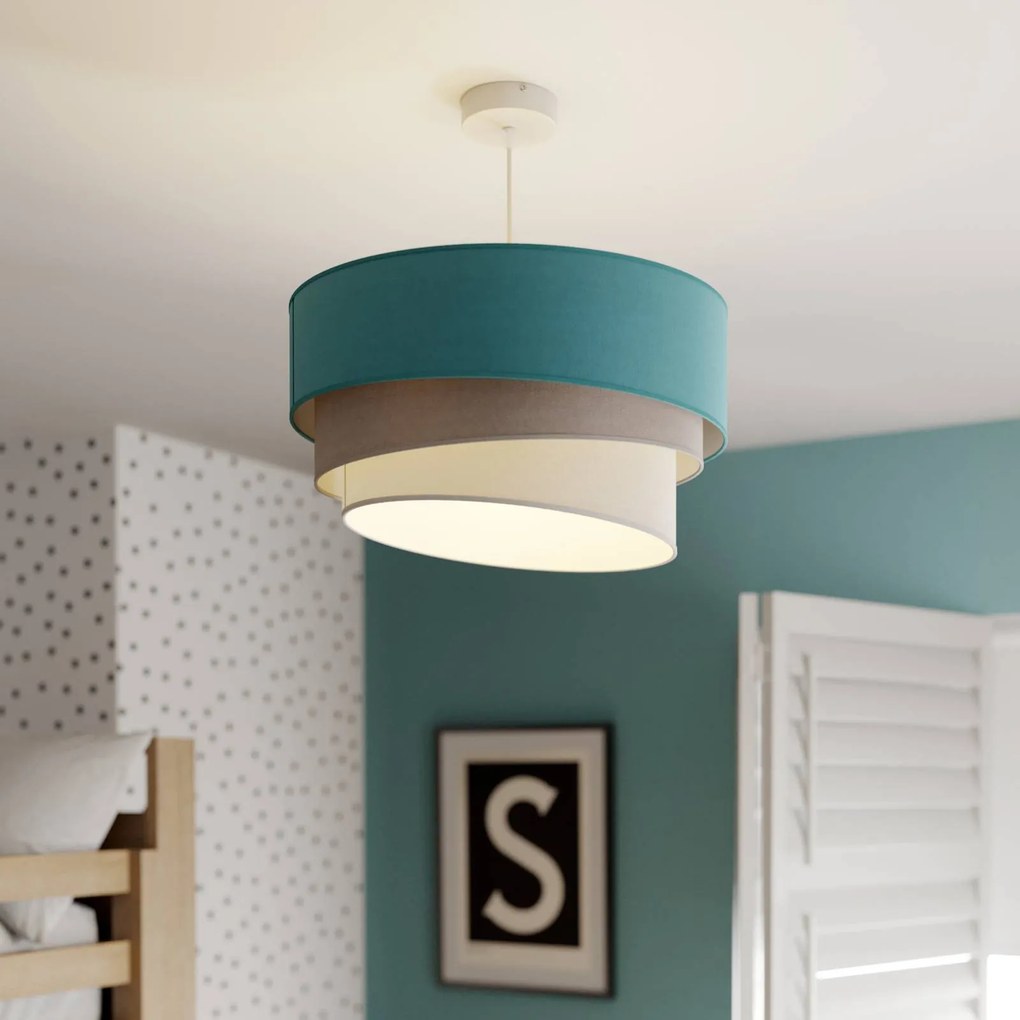Duolla Lampada a sospensione Pastell Trio turchese/grigio/grigio chiaro