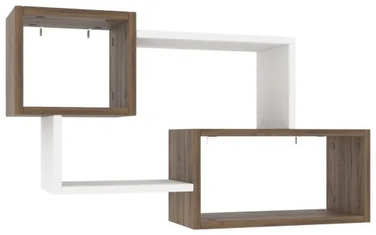 Mensola da parete AYDER 51x90 cm marrone/bianco