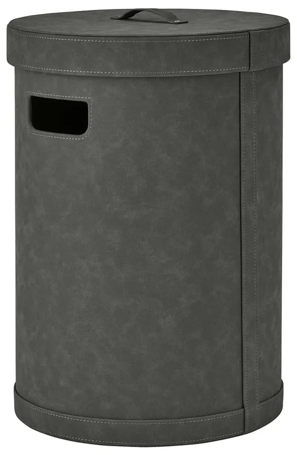 Cesta per il bucato grigio scuro in finta pelle 67,5 l Sahla M – Blomus