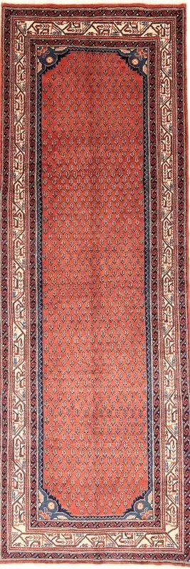 Hamedan Tappeto persiano 110x320 Rosso (Iran) Annodato A Mano