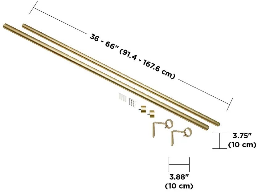 Mantovana estensibile in acciaio 91 - 168 cm Cappa - Umbra