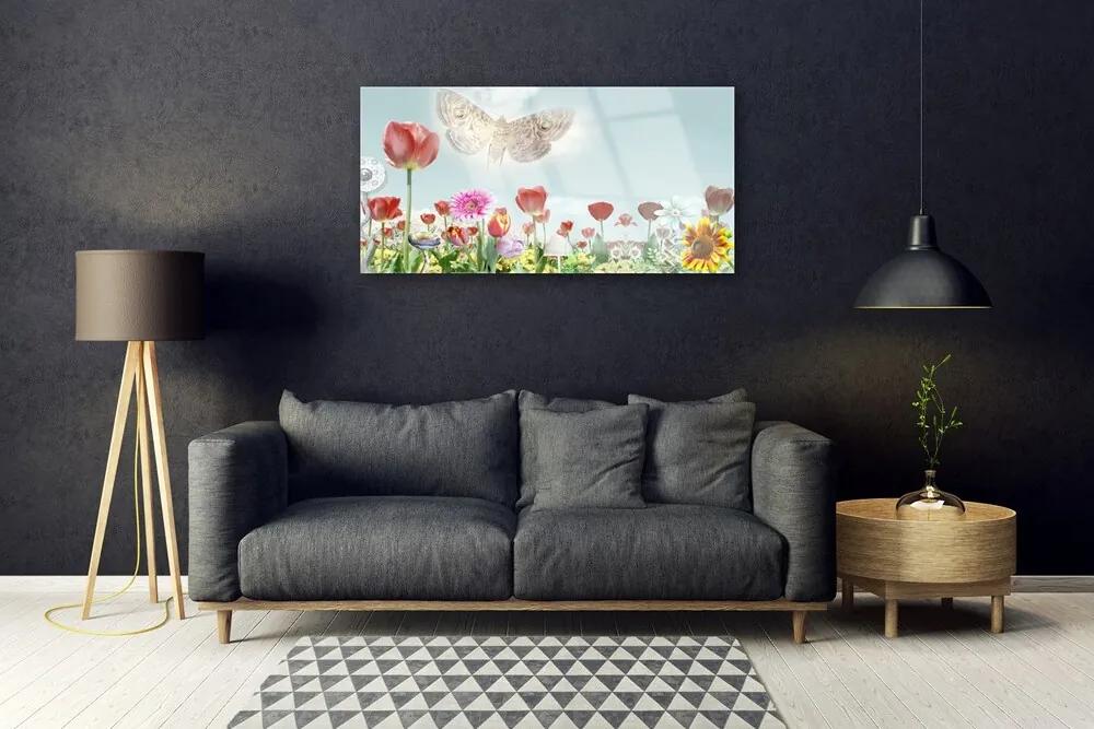 Quadro acrilico Fiori, piante, natura 100x50 cm