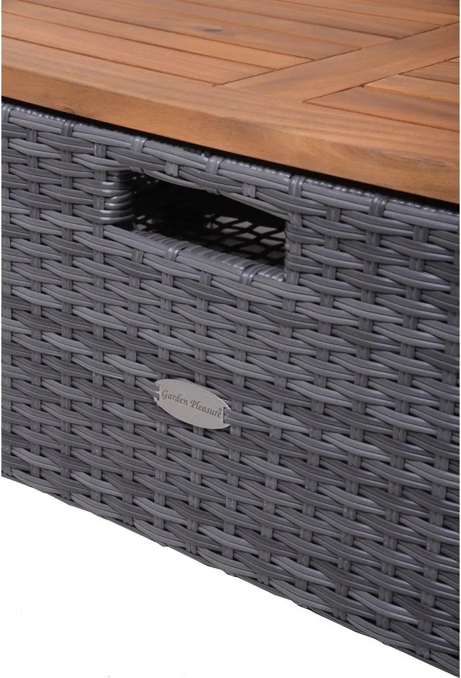 Divano da giardino in rattan grigio Bari - Garden Pleasure