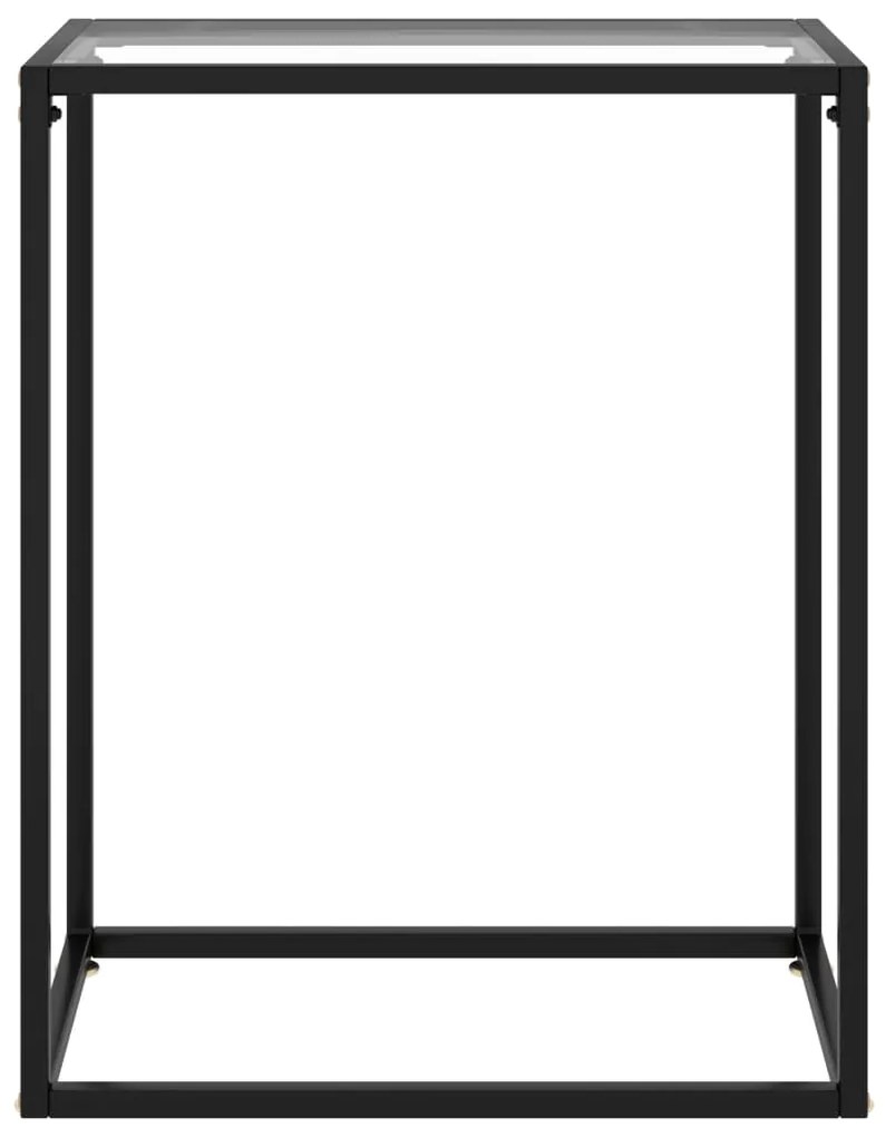 Tavolo consolle trasparente 60x35x75 cm in vetro temperato