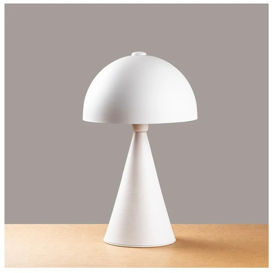 Lampada da tavolo bianca con paralume in metallo (altezza totale 52 cm) Dodo – Opviq lights