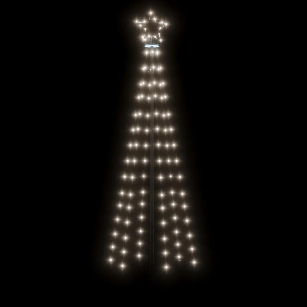 Albero di Natale a Cono Bianco Caldo 108 LED 70x180 cm