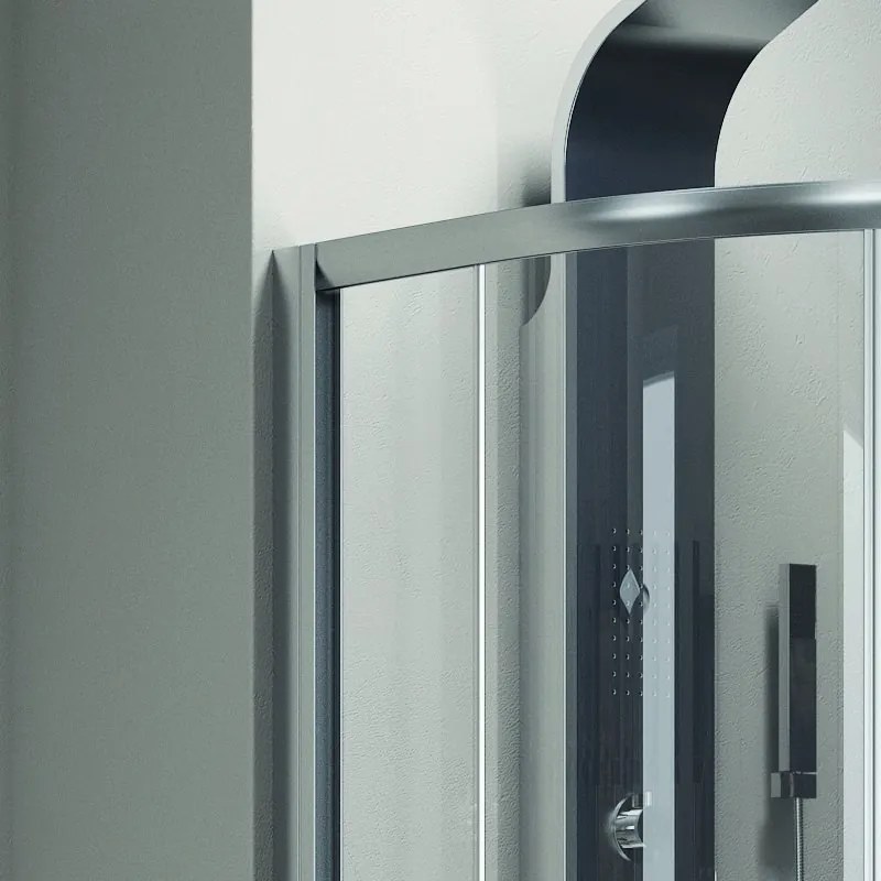 Box doccia 80x80 cristallo 6 mm semicircolare KF2000 - KAMALU