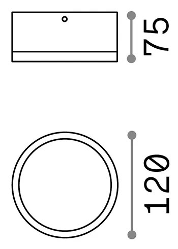 Plafoniera Moderna Urano Alluminio-Materie Plastiche Antracite 1 Luce Gx53 Small