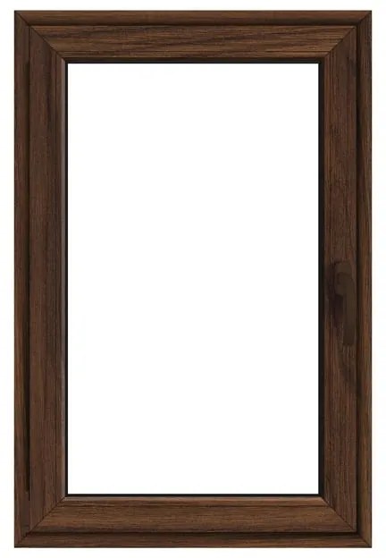 Finestra in PVC noce L 80 x H 120 cm, 1 anta apertura a sinistra