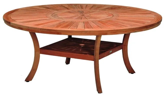 Tavolo da pranzo per giardino Australia struttura e superficie in teak per 6 persone 180cm