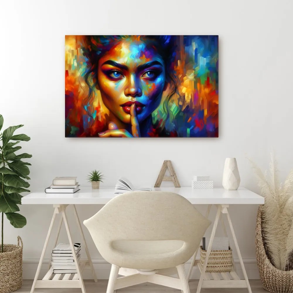 Quadro su tela – Donna in colori astratti