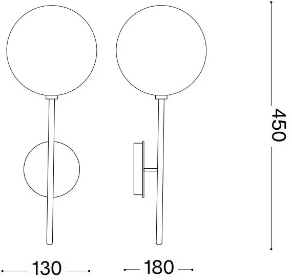 Ideal Lux - Applique a LED EQUINOXE 1xG4/2W/230V cromo/limpido