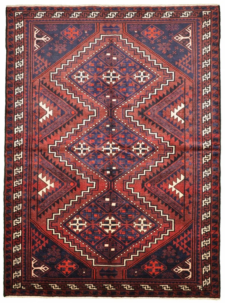 Lori Tappeto 200x260 Rosso (Iran) Annodato A Mano