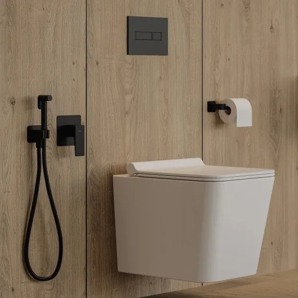 OMNIRES NL80510BL - Porta carta igienica NELSON opaco nero