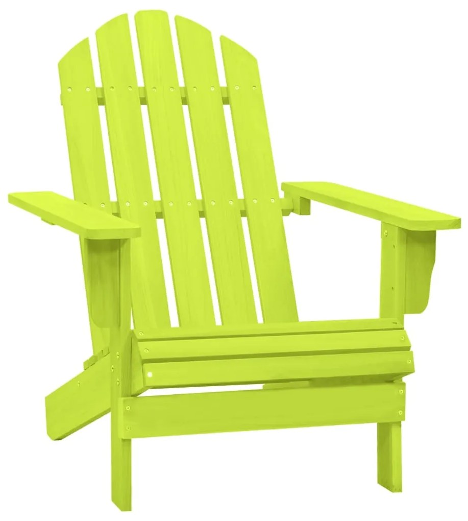 Sedia da giardino adirondack in legno massello di abete verde