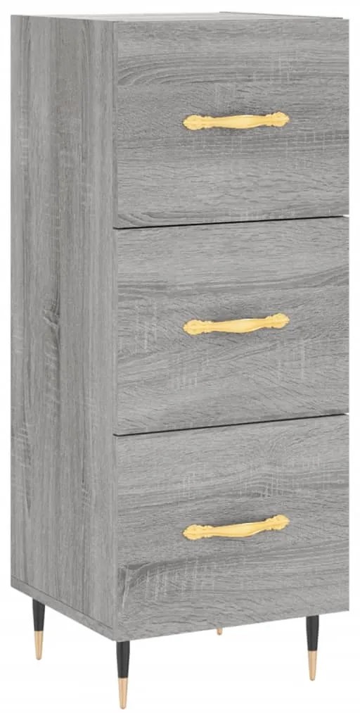 Credenza grigio sonoma 34,5x34x90 cm in legno multistrato