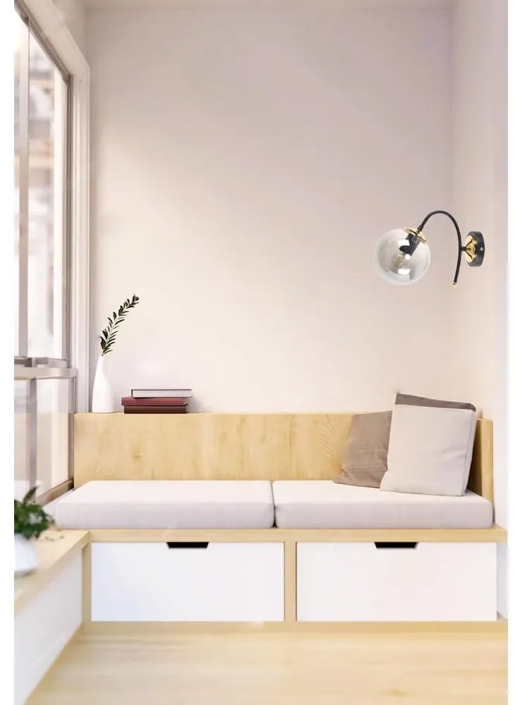 Lampada da parete nero-grigio ø 15 cm Yoyo - Squid Lighting