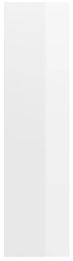 Armadietto a Muro per TV Bianco Lucido 37x37x142,5cm Truciolato