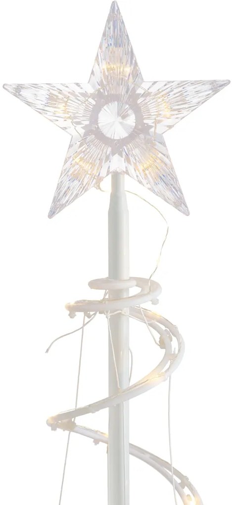 Albero di Natale bianco con LED IP44 - Puno