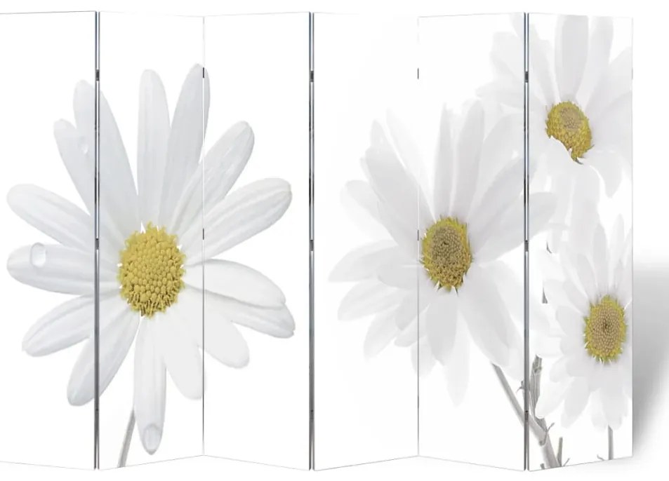 Paravento Pieghevole 217x170 Cm Con Stampa Fiore /