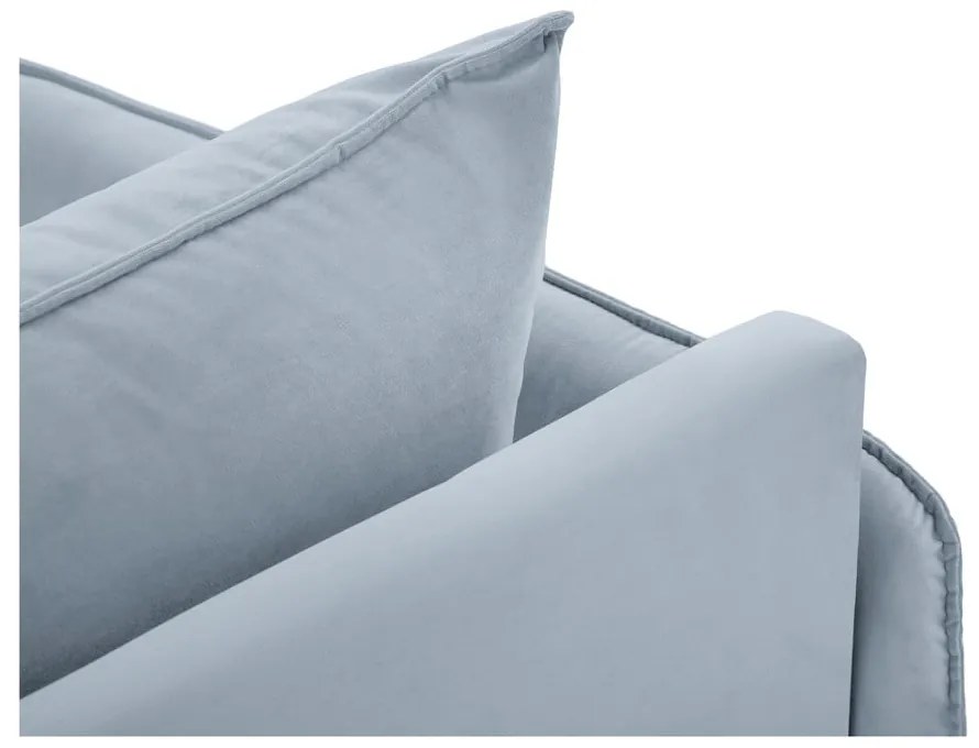 Poltrona in velluto azzurro (angolo sinistro) Vienna - Cosmopolitan Design