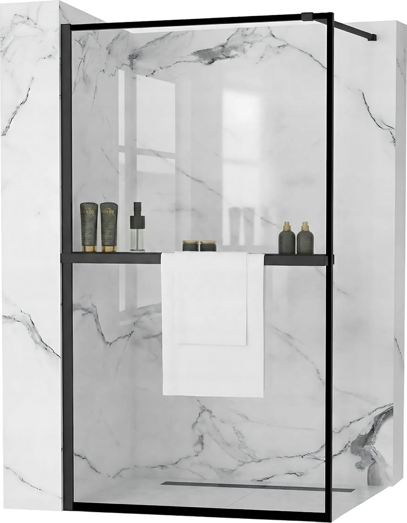 Parete doccia Rea Bler 70 con mensola EVO