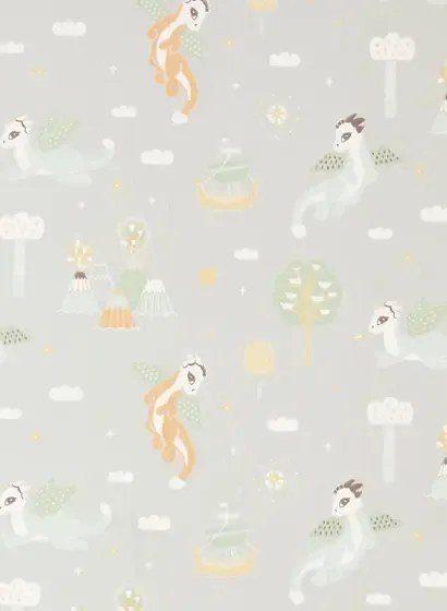 Majvillan Carta da parati Magical Adventure - Soft Grey