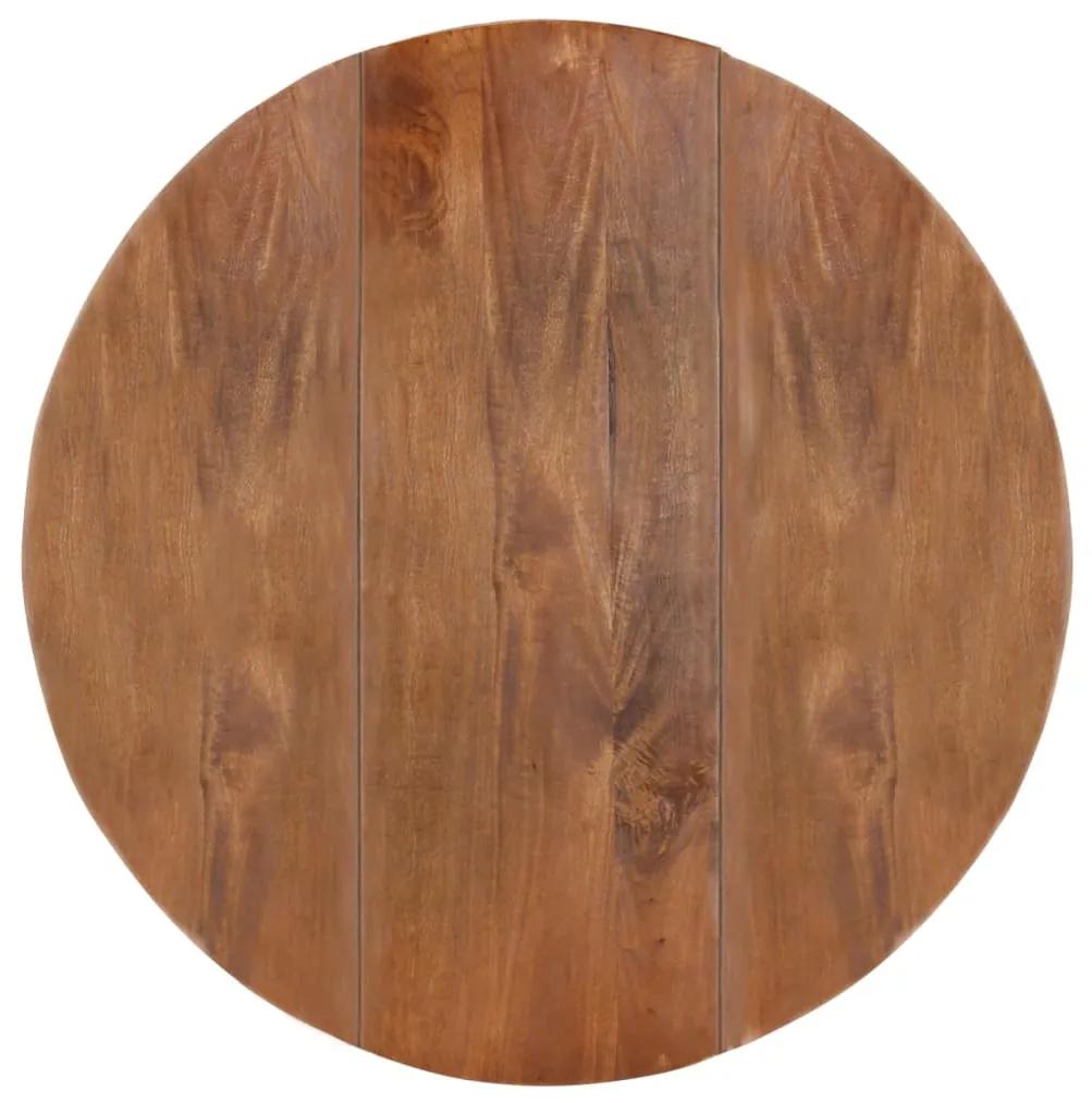 Tavolo da pranzo rotondo 110x76 cm in legno massello di mango
