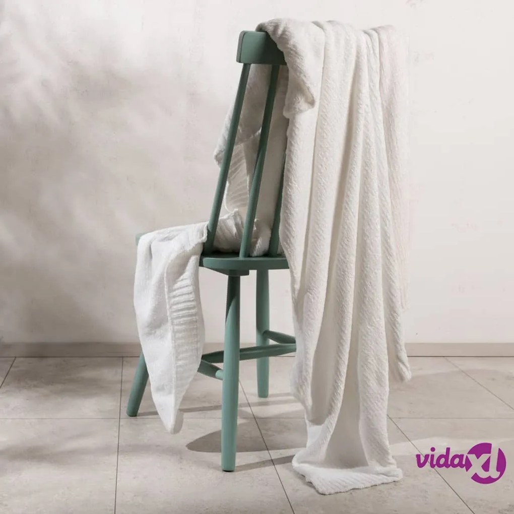 Venture Home Coperta Ally 170x130 cm in Poliestere Bianco