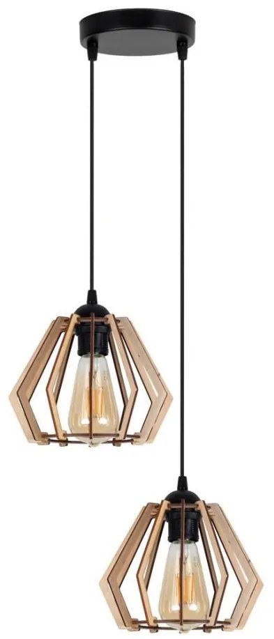 Lampadario su filo BERGO 2xE27/60W/230V bianco